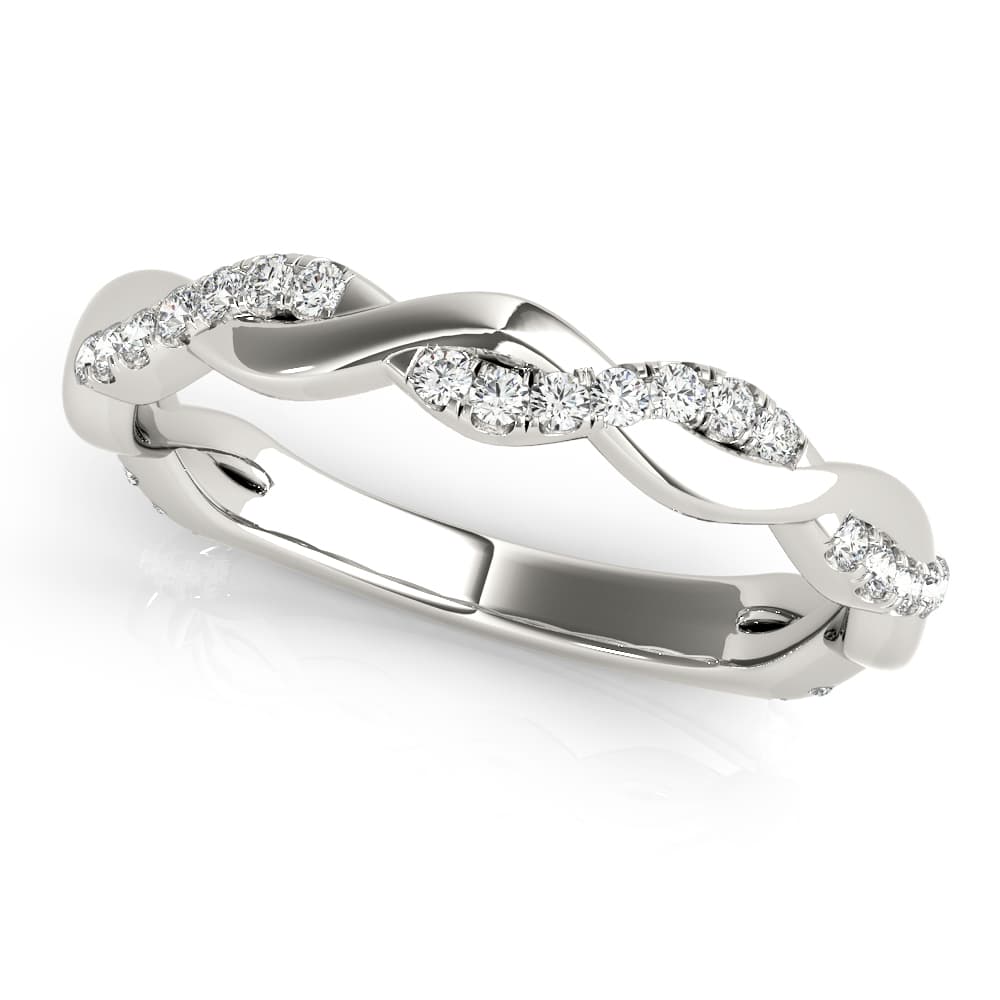 Stackable Bands Wedding Band in White 14kt gold